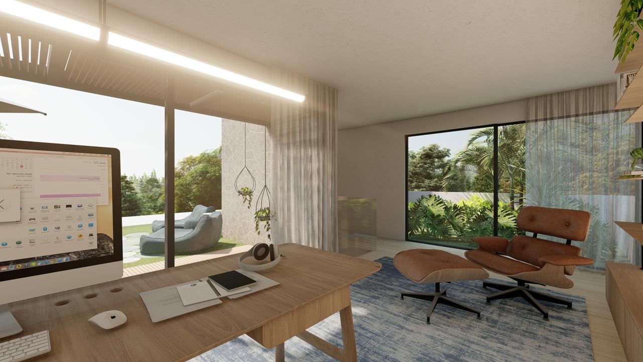 Home office com iluminação natural