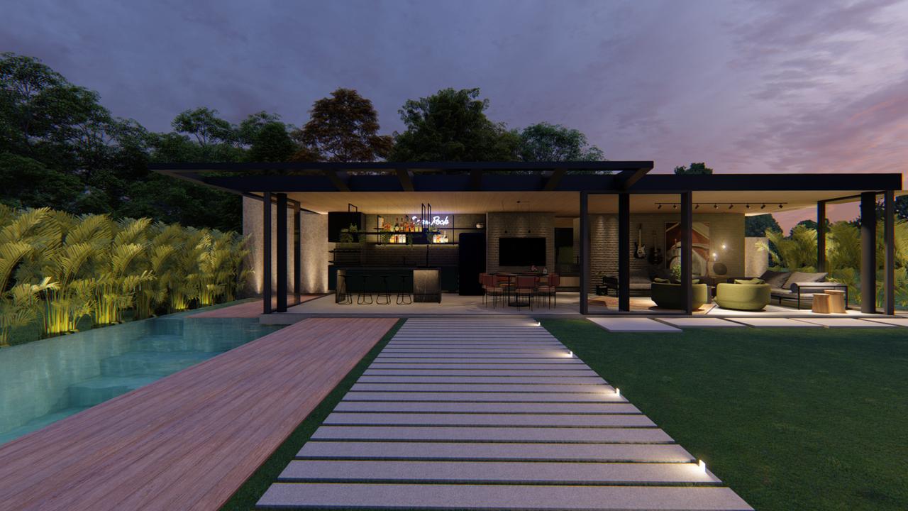 Exemplo de imóvel Fialho com área gourmet e piscina